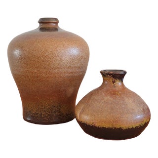 Ceramic Vases from Elke & Elmar Kubicek, 1960s, Set of 2 For Sale