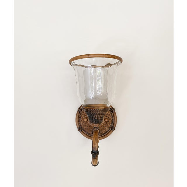 Hand Blown Glass Lantern Style Wall Sconces Set Of 6 Chairish