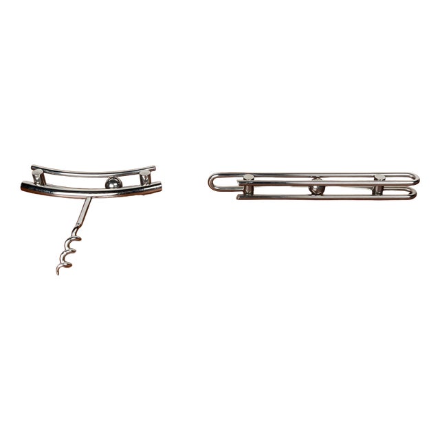 Postmodern Danish Metal Bottle Opener and Corkscrew by Bent Falk for Menu, 1980s, Set of 2 For Sale