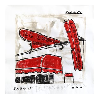 El Coyote Run - Original Los Angeles Street Art Acrylic and Ink Work on Paper For Sale