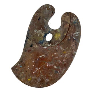 Large Vintage Kidney Shaped Authentically Used Artist's Palette For Sale