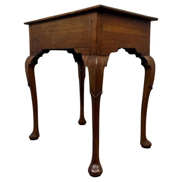Brown 18th Century Antique English Georgian Oak Side Table For Sale - Image 8 of 13