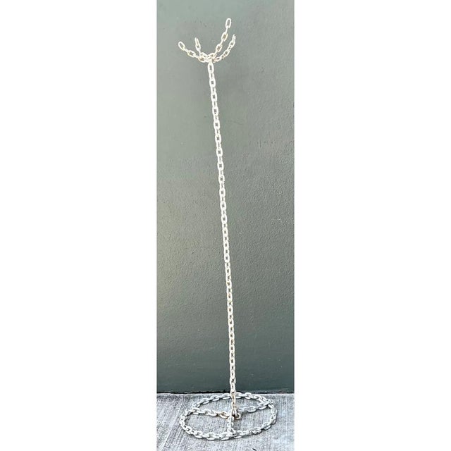 Vintage Chain Link Coat Rack For Sale In West Palm - Image 6 of 11