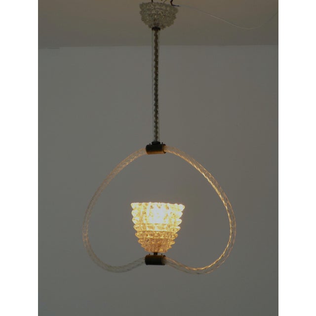 Vintage Pendant Lamp from Barovier & Toso, 1940s For Sale - Image 8 of 9