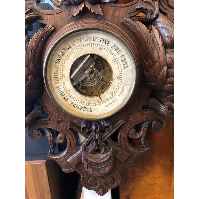 19th Century French Black Forest Louis XIII Barometer For Sale - Image 4 of 6