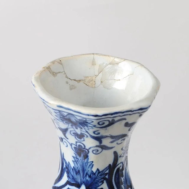 Antique Delft Style Vase by Louis Fourmaintraux For Sale - Image 6 of 10