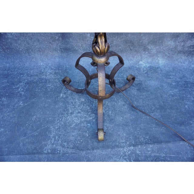 1920s 1920s Spanish Revival Torchiere Floor Lamp For Sale - Image 5 of 6