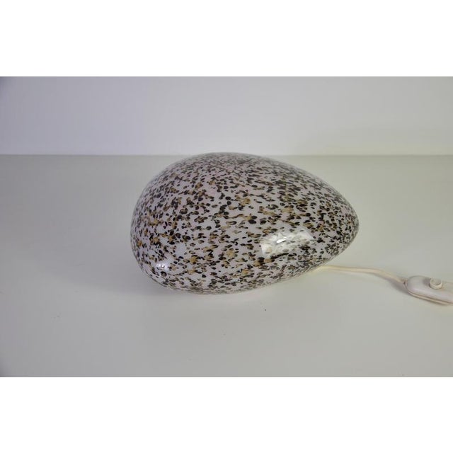 Black Stone Shaped Glass Table Lamp, Germany, 1970s For Sale - Image 8 of 14