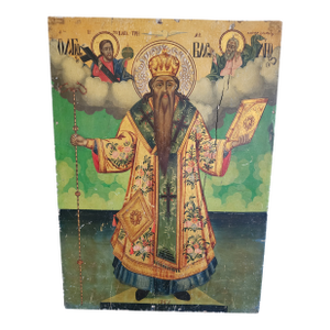 Antique Orthodox Painting of Saint Haralambos