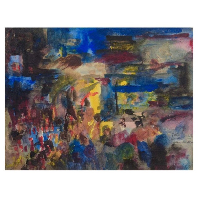 Fred Andersson, Piccadilly Circus, 1967, Mixed Media on Paper For Sale - Image 6 of 6