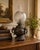 Antique Patinated Bronze Oil Lamp Kerosene Meiji Style Etched Glass Globe Eagle For Sale - Image 12 of 12