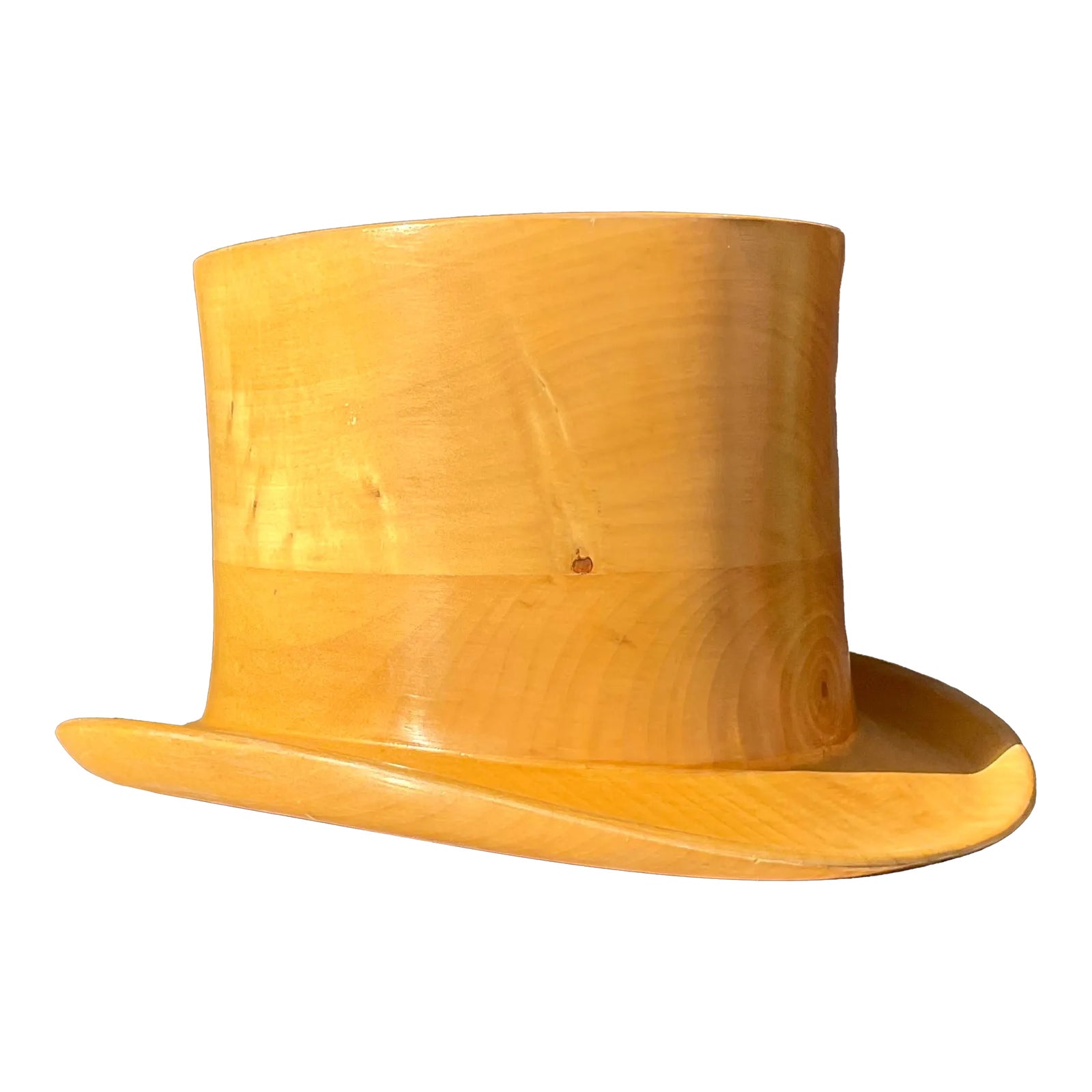 Vintage Boho Italian Carved Wood Top Hat Chairish