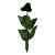 Vintage Green Banana Leaf Six Arm Chandelier For Sale