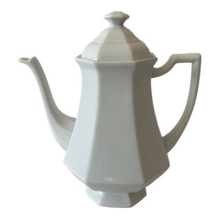 Limoges France White Coffee/Tea Pot "Mint" Condition Vintage. For Sale