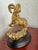 Mid-Century Modern Late 20th Century Solid Brass Ram Statue on Wood Base For Sale - Image 3 of 8
