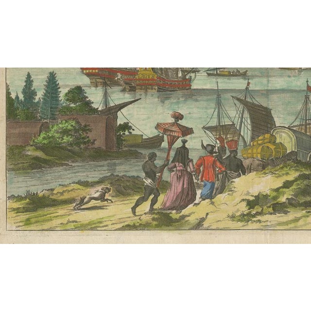17th Century Hand-Colored View of St. Augustine Florida, 1671 For Sale - Image 5 of 11
