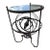 Vintage French Iron Armillary Sphere Side Table. For Sale
