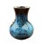 Shabby Chic Vintage Blue Drip & Floral Chinese Pottery Vase For Sale - Image 3 of 12