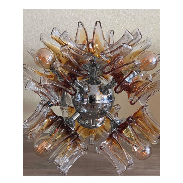 Late 20th Century Vintage Sputnik Pendant Light from Mazzega, 1970s For Sale - Image 5 of 8