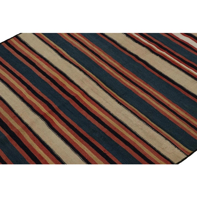 Rug & Kilim 1950s Vintage Afghani Tribal Kilim Runner Rug With Stripes For Sale - Image 4 of 7