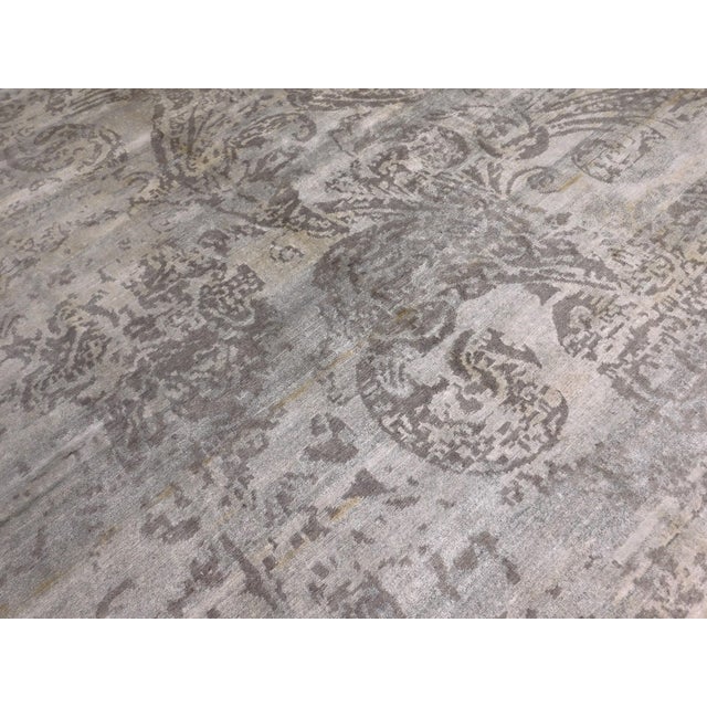 Modern Hand Knotted Bamboo Silk Rug. 7'10"x 9'10" For Sale - Image 15 of 18