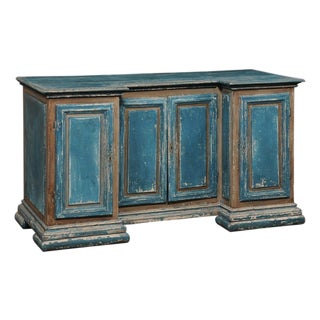 19th Centruy Italian Reverse Breakfront Credenza For Sale