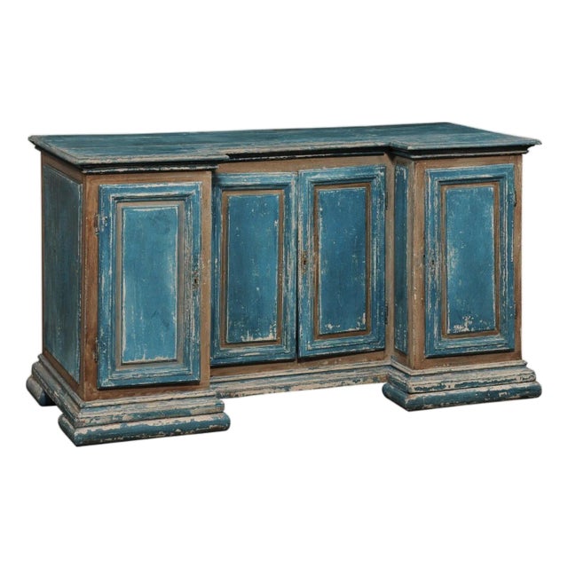 19th Centruy Italian Reverse Breakfront Credenza For Sale