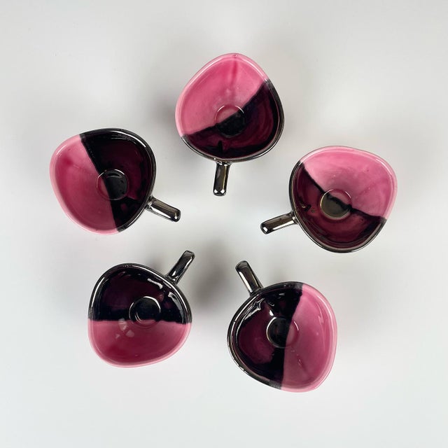 Ceramic Coffee Set Luc from Vallauris, 1950s, Set of 12 For Sale - Image 4 of 12