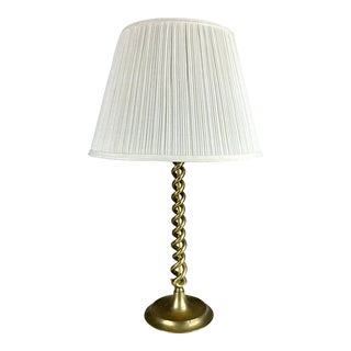 1950’s Brass Barley Twist Table Lamp by Peerage, England For Sale