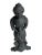 Figurative Antique Pair of Figural French Napolean III Period Black Cast Iron Fireplace Andirons, Circa 1860s For Sale - Image 3 of 6