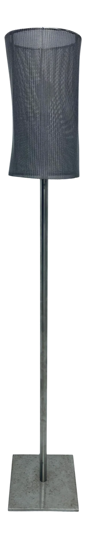 Custom Welded Steel and Mesh Shade Floor Lamp by Automatic, Inc.