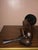 Brown Mid-Century Modern Hand-Carved Wood & Metal Jazz Trumpeter Sculpture – 16.5" For Sale - Image 8 of 8
