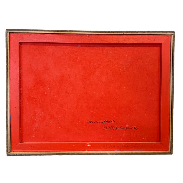 1980's Acrylic Framed Italian Landscape Framed Painting, Signed on Revers For Sale In Houston - Image 6 of 7