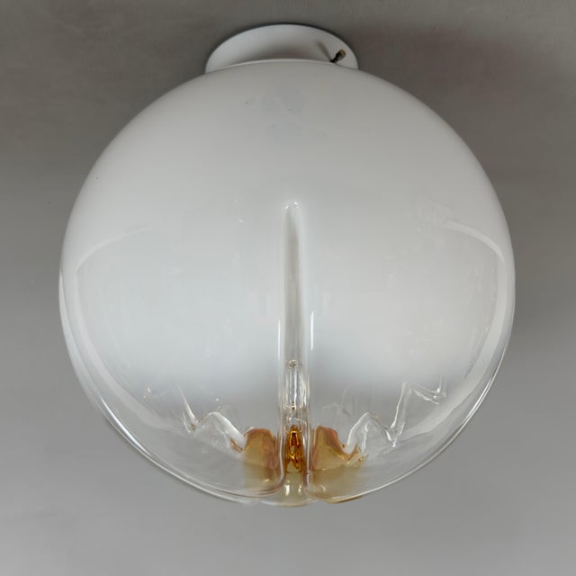 Space Age Sphere Ceiling Lamp in Murano Glass from Mazzega, 1970s For Sale - Image 11 of 11