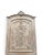 A beautiful 19th century French trumeau mirror crafted in carved walnut with a later painted finish and original silvered...