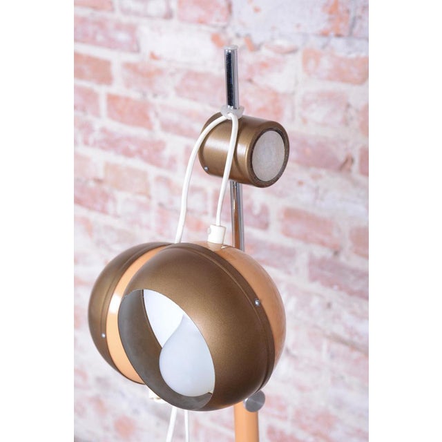 Mid-Century Floor Lamp in Metal attributed to Drukov, Czech, 1970s For Sale - Image 9 of 14