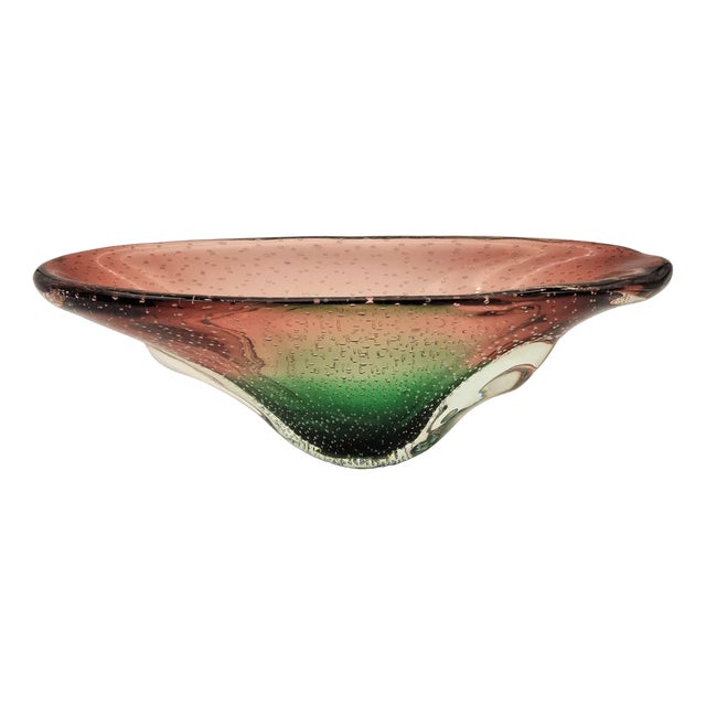 Mid-Century Italian Murano Glass Bowl, 1950s For Sale