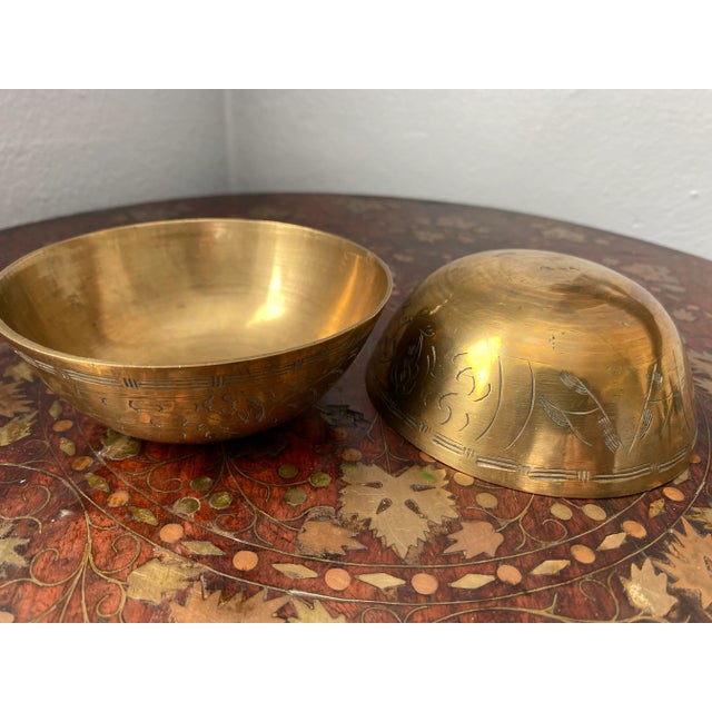 Vintage Tibetan Singing Bowls, Pair For Sale - Image 4 of 8