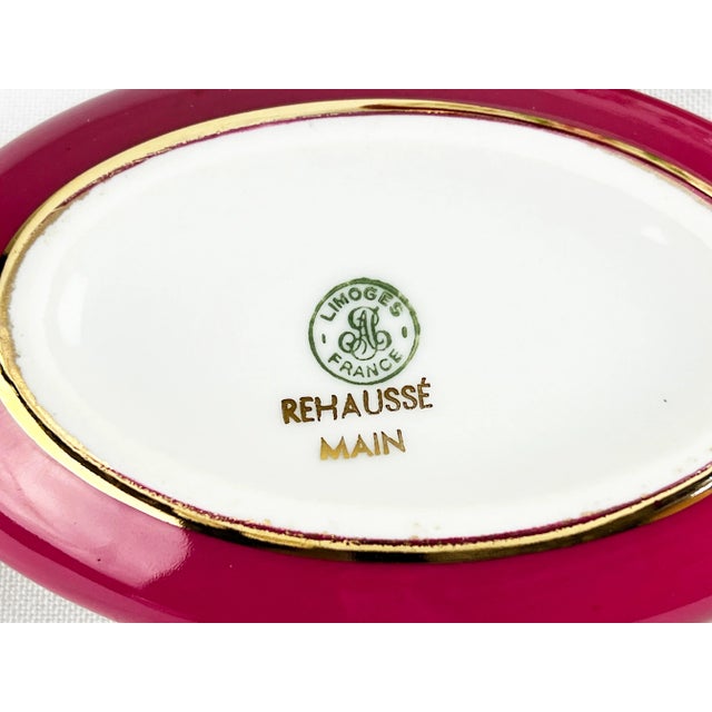 Late 20th Century French Limoge Trinket Box by Rehaussee Main For Sale In New York - Image 6 of 6