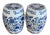 Chinoiserie Blue & White Peony Hexagon Garden Stools - A Pair For Sale - Image 12 of 12