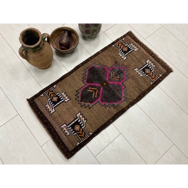 Handmade wool carpet in Turkish Anatolia , Vintage Oushak Rug,Turkish Vintage Anatolian Rug, Handmade wool Rug . One Of...