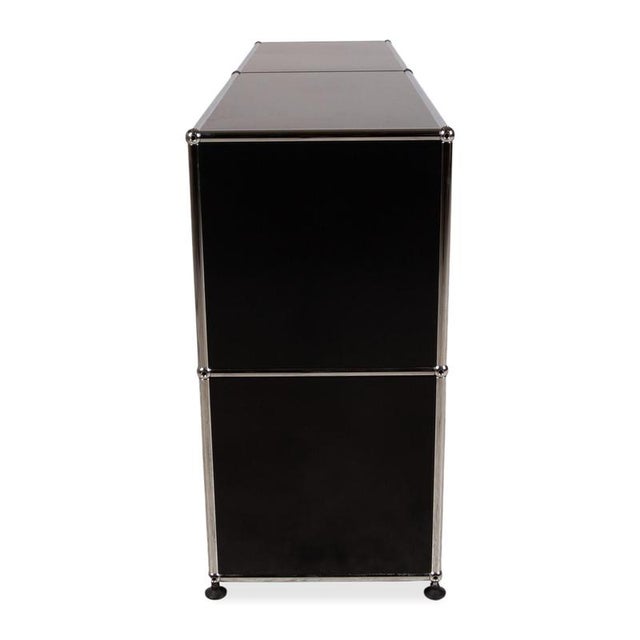 Metal and Black Chrome Sideboard with Hinged Door from USM Haller For Sale - Image 9 of 12