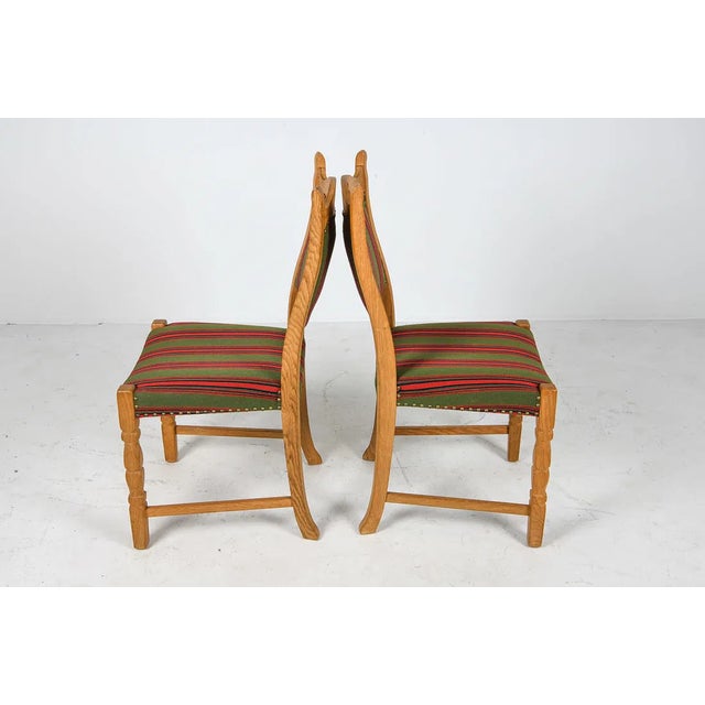 1970s Vintage Danish Oak Dining Chairs in the Style of Henning Kjærnulf, Set of Six For Sale In Philadelphia - Image 6 of 16