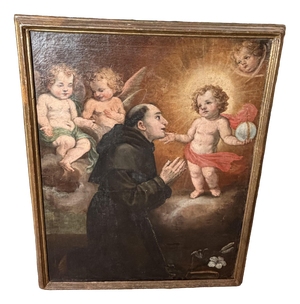 Apparition of the Baby Jesus to Saint Anthony of Padua, 1700s, Oil on Canvas