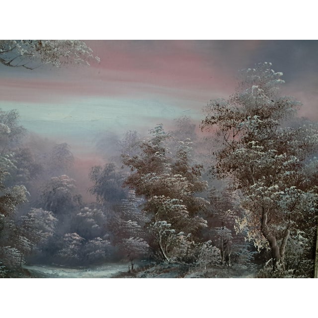 I Cafieri, Winter Landscape, Oil Painting, 1984, Framed For Sale - Image 8 of 18