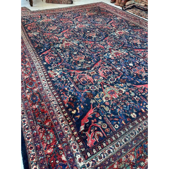 All of our antique & vintage rugs are professionally cleaned prior to being listed Name: PALATIAL Antique Persian Mahal...