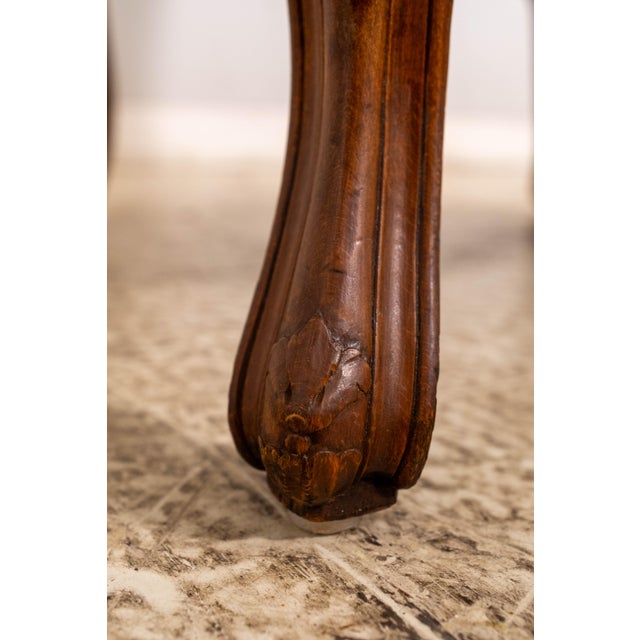 Pair Vintage French Louis XV Style Carved & Upholstered Bergere Chairs For Sale - Image 13 of 18