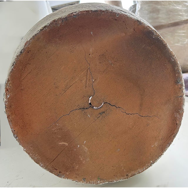 Beige Balinese "Kojong Antique" Large White Terracotta Planter For Sale - Image 8 of 8