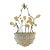 Glass Flower Chandelier with Gold Inclusions, 1950s For Sale