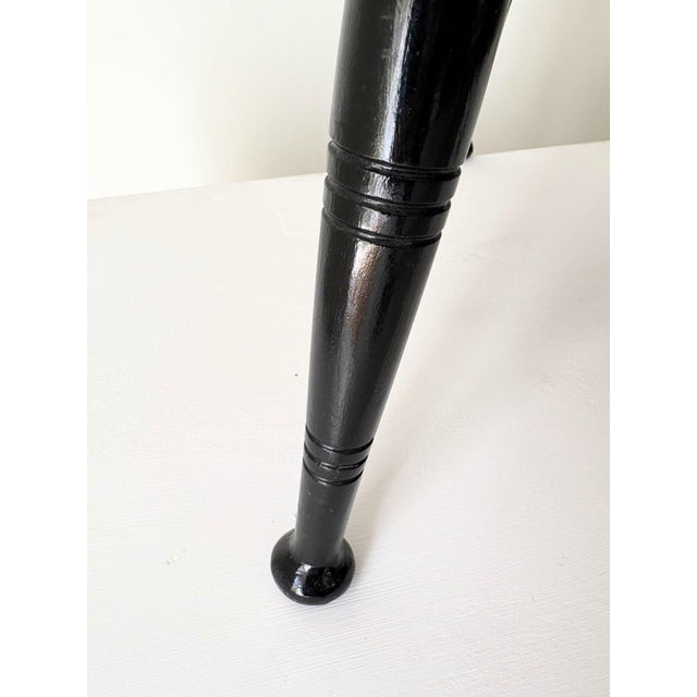 Antique Ebonised and Turned Wooden Side Table, 1890s For Sale - Image 6 of 9